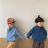 Simple children's denim jacket spring and autumn baby jacket